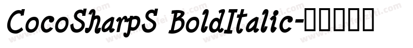 CocoSharpS BoldItalic字体转换
